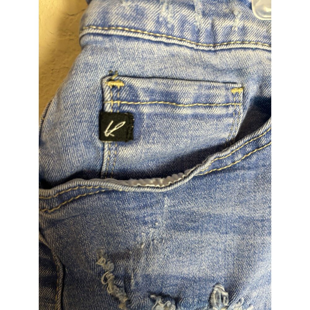 KanCan High Rise Shorts Blue Jean Denim Distressed Size 28 - Picture 8 of 9